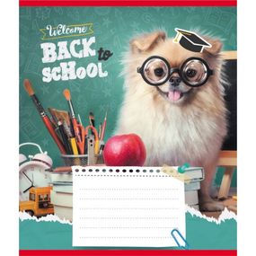 Зошит учнівський "Собака студент" 018-540178L-1 в лінію, 18 аркушів