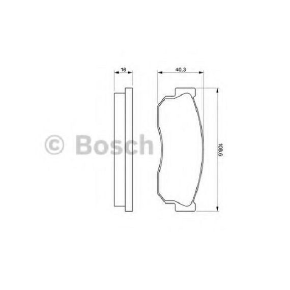 Тормозные колодки Bosch дисковые передние NISSAN Sunny -91|SUBARU Justy|Libero -00 0986469580 | Зображення 1