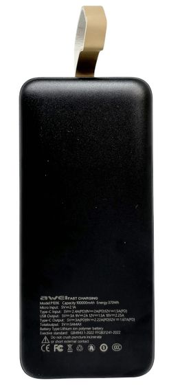 Power Bank 100000 mAh 22,5W з кабелем Type-C P101K зарядка зовнішній акумулятор павербанк швидка зарядка | Зображення 3