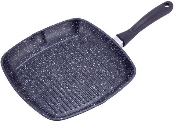Сковорода-гриль Kamille Grill Pan 28х28см зі скляною кришкою | Зображення 2