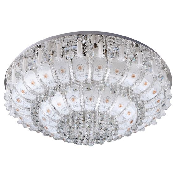 Люстра потолочная торт хрустальная E14 40W WH (BCL-621C/16)