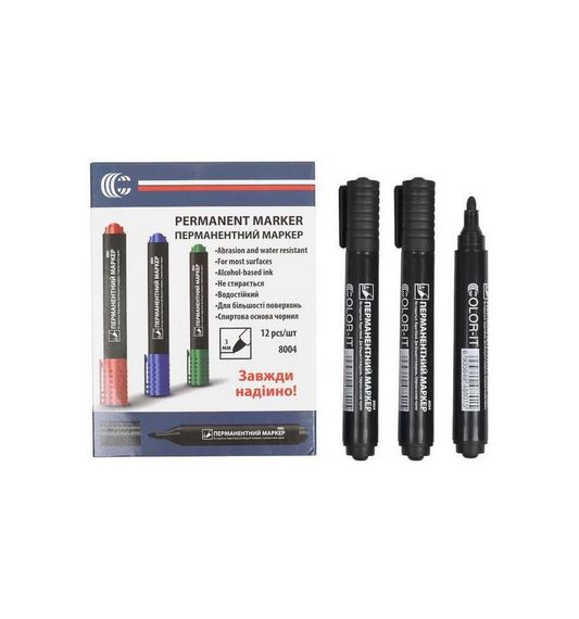 Маркер чорний COLOR-IT 8004(Black) Diamont "C"