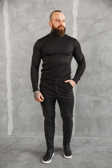 Брюки класік з начосом зима чёрный XL