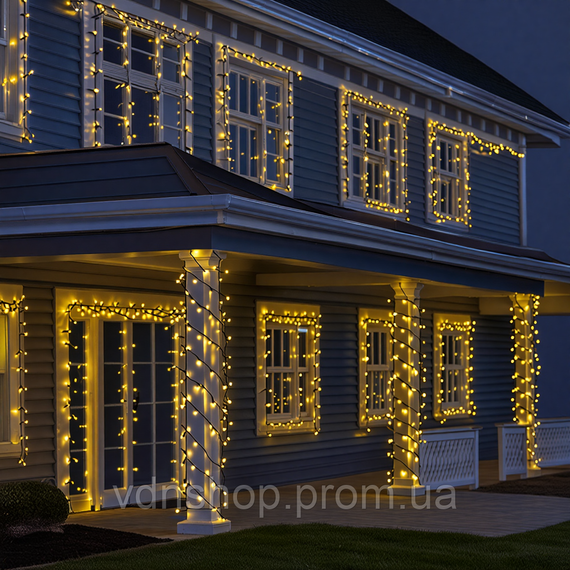 Гирлянда Рождественская фея уличная 50 (м) 500 LED черный провод Желтый CF500L50MBY | Зображення 2