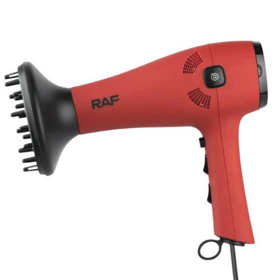 Фен для волос с концентратором 2000Вт RAF R.402R Красный