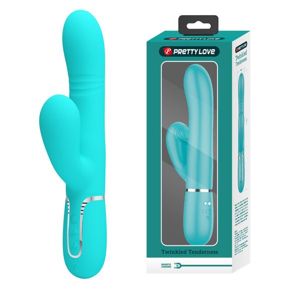 Вібромасажер із поступальним рухом серії Pretty Love - Mariana Twinkled Green 7 vibration functions 4 rolling functions, Sex Aura