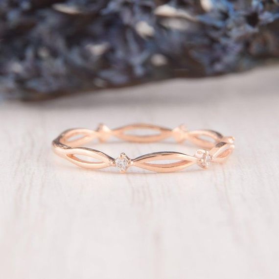 Кольцо из красного золота с фианитами 20.5 | Зображення 1