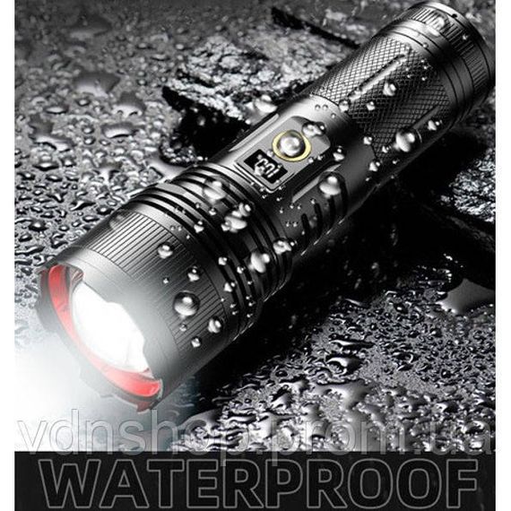 Мощный фонарик для дома с зарядкой PLD-503-TG, Фонарик военный, Ручной фонарь с 18650 аккумулятором NT-64 | Зображення 8