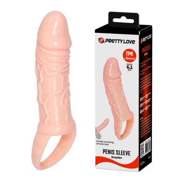 Насадка на член - Pretty Love Breyden Penis Sleeve Flesh