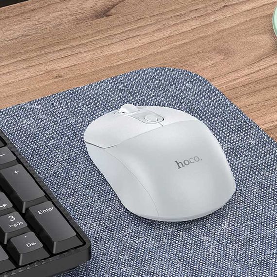 Мышь беспроводная Hoco GM28 2.4G White / Gray | Зображення 3
