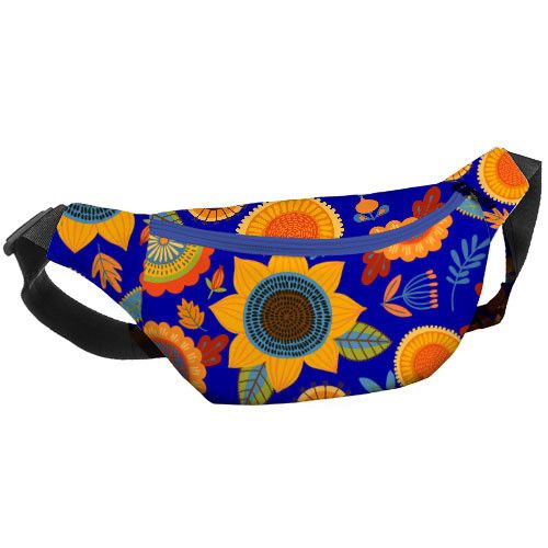 Сумка на пояс бананка Bumbag Подсолнухи 27x16 см (BB_22S025_SI)