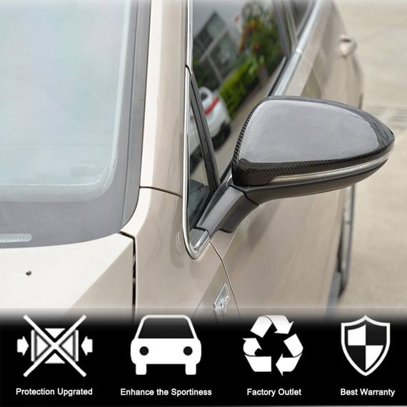 Накладки на Зеркала V2 (Карбон) для Volkswagen Golf 7/E-Golf 2012-2020 гг | Зображення 2