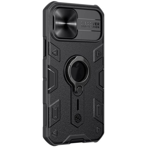TPU+PC чохол Nillkin CamShield Armor (шторка на камеру) для Apple iPhone 12 Pro Max (6.7") Чорний | Зображення 6
