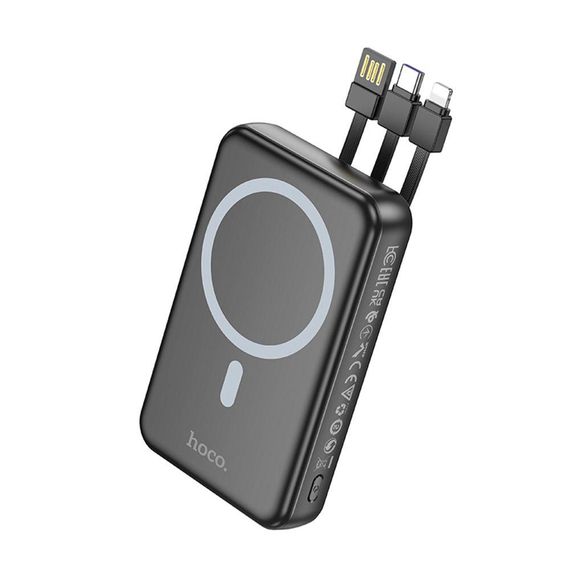 Універсальна Мобільна Батарея Power Bank Hoco DB59 Guardian 22.5W+PD20W magnetic 15W with display and cable | Зображення 5
