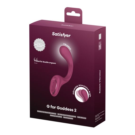 Вагінально-кліторальний вібратор Satisfyer G for Goddess 2 Wine Red, 2 мотори | Зображення 4