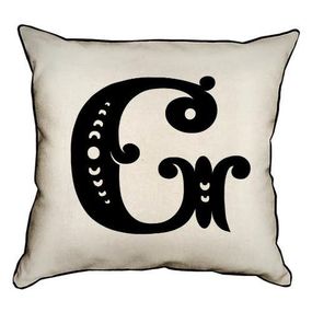 Подушка с мешковины Letter G 45x45 см (45PHB_ABC013_WH)