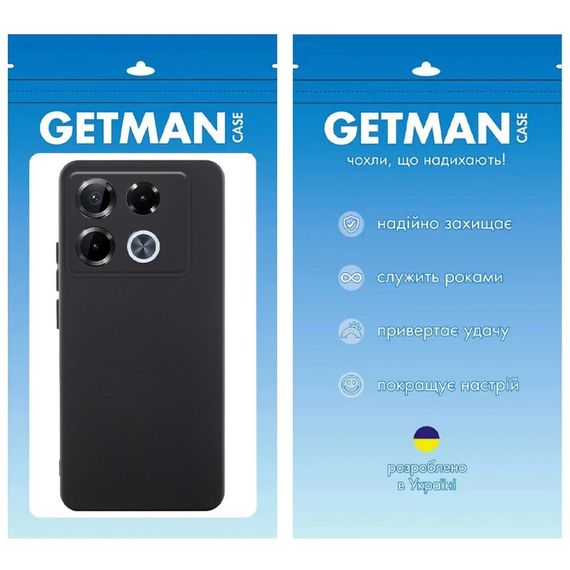 Чохол TPU GETMAN Liquid Silk Full Camera для Infinix Note 40 Pro 4G Чорний / Black | Зображення 1