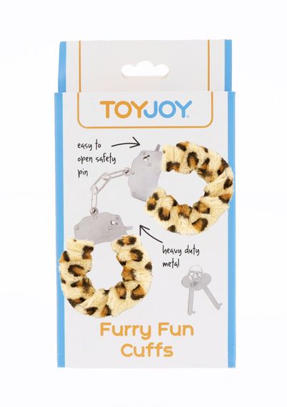 Наручники з хутром Toy Joy леопардові | Зображення 3