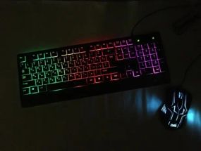 Игровая клавиатура и мышь UKC ZEUS M710 с подсветкой