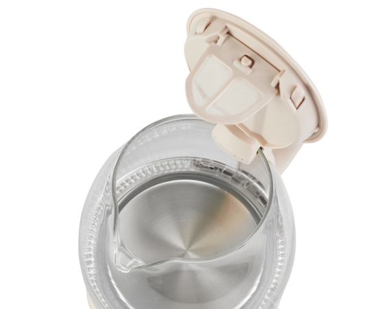 Електрочайник скляний Adler AD 1283 капучино 1 л, 1100 Вт, з підсвіткою | Зображення 3