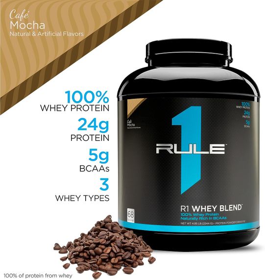 Протеин Rule 1 Whey Blend 2.28 kg (Caffè Mocha) | Зображення 2