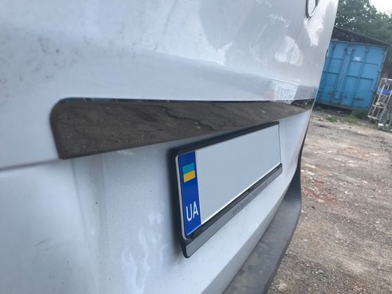 Планка над номером BlackChrome (нерж) для Mercedes Vito / V W447 2014-2024 рр