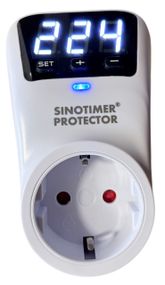 Реле напруги 16 А 3680 W 150-280 V євро вилка регульоване з дисплеєм HLP02