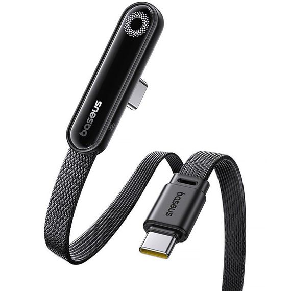 Дата кабель Baseus MVP 3 side plug and stand Type-C to Type-C 100W (1m) (P10382500121) Cosmic Black | Зображення 1