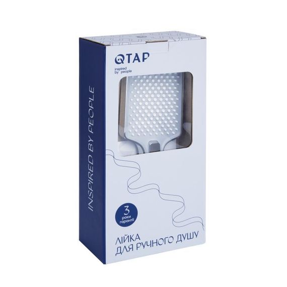 Лійка для ручного душу Qtap Rucni 140x95 мм прямокутна QTRUC125CRM45958 Chrome | Зображення 3