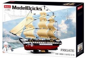 Конструктор SLUBAN M38-B0836 "Model Bricks": Фрегат ІХ-21, 1:170, 1118 дет.