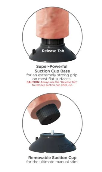 Вібратор King Cock з мошонкою, що знімається, і присоскою (13,3 см) Sex Aura | Зображення 6