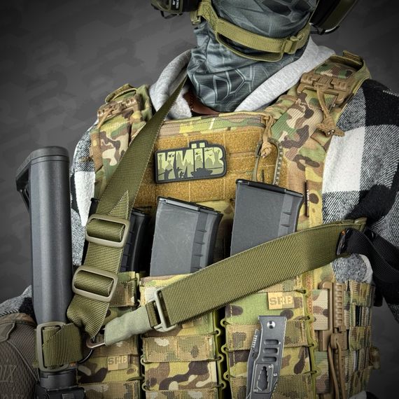 Ремінь збройовий одно/двоточковий з додатковим кріпленням RAGNAROK "TYR" carbine олива | Зображення 4