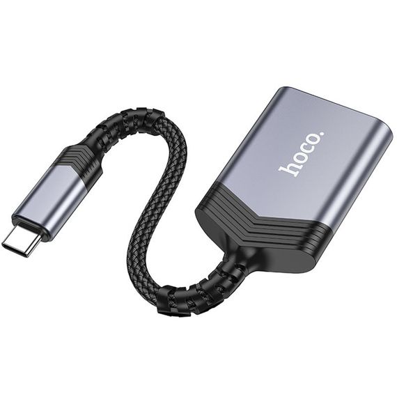 Картридер Hoco UA25 2in1 Type-C Metal gray | Зображення 2