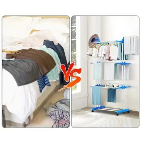 Стойка для белья на колесиках, Сушилка garment rack with wheels для белья   скидка