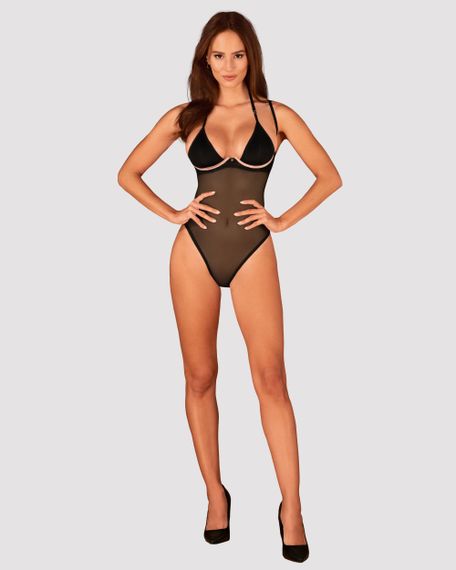 Боді з подвійними бретельками Obsessive Selinne Чорне M/L | Зображення 2