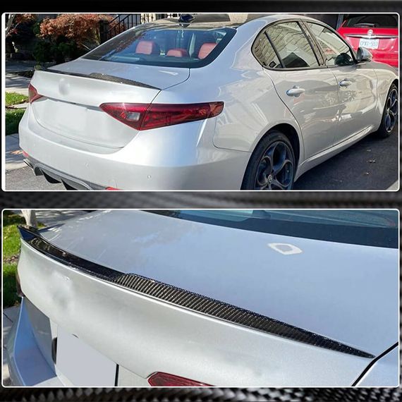 Спойлер V5 (Сухий карбон) для Alfa Romeo Giulia 2016-2022 рр | Зображення 5