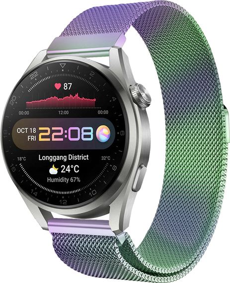 Ремінець 22 мм міланська петля BeWatch для Huawei Watch 3 / 3 Pro Хамелеон (1020229.2U)