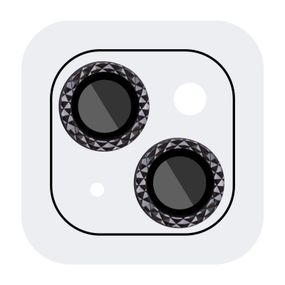 Захисне скло Metal Shine на камеру (у упак.) для Apple iPhone 15 (6.1") / 15 Plus (6.7") Чорний / Midnight