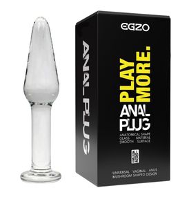 Анальний плаг зі скла EGZO EAP-E (довжина 11.5 см, діаметр 3.2 см ) sexstyle