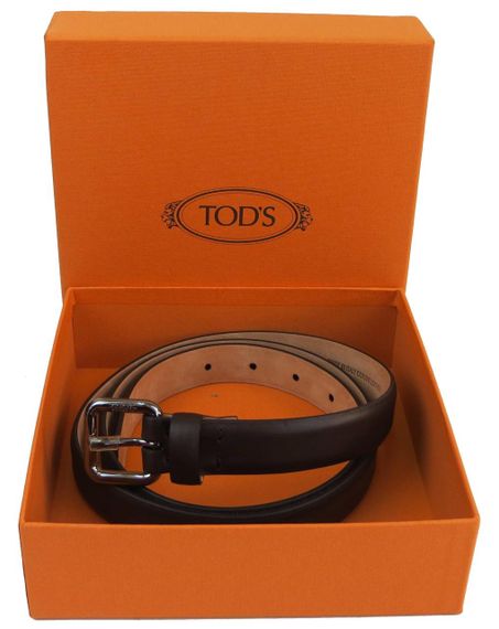 Жіночий шкіряний ремінь Tod's, Італія, коричневий | Зображення 8