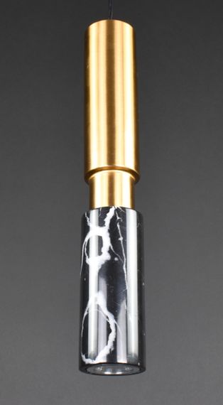 Люстра підвісна на 1 лампочку 27385 Латунь 45-150х10х10 см. | Зображення 5