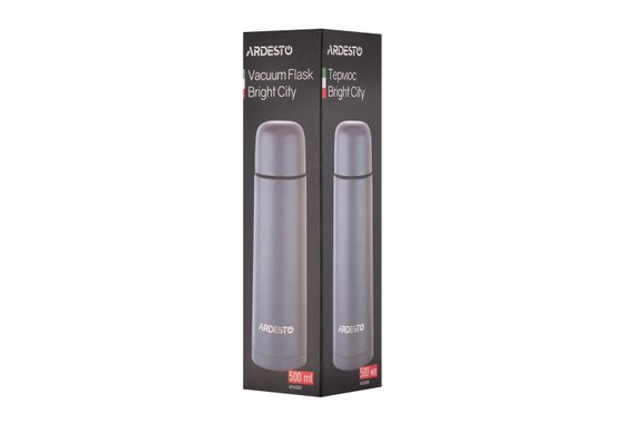 Термос ARDESTO  Bright City 500 мл, сірий, нержавіюча сталь (AR2650GR) | Зображення 2