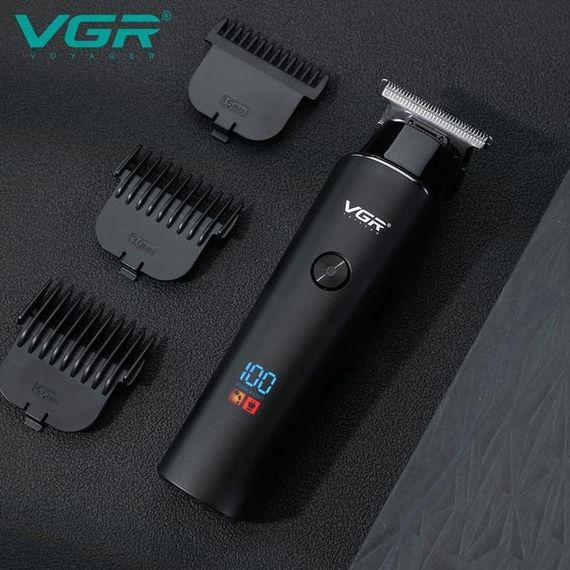 Тример для волосся VGR V-937, з USB-кабелем для зарядки, світлодіодним дисплеєм, 3 насадками | Зображення 5