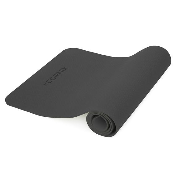 Килимок спортивний Cornix TPE 183 x 61 x 0.6 см для йоги та фітнесу XR-0350 Black | Зображення 3