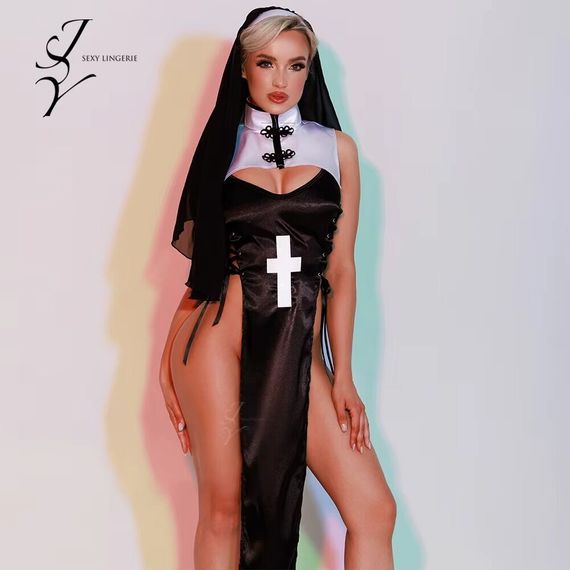 Еротичний костюм черниці JSY 5950 One Size | Зображення 1