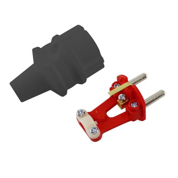 Вилка з заземленням, 16А, чорна, AY-KA, (арт. 62-13-32) | Зображення 2