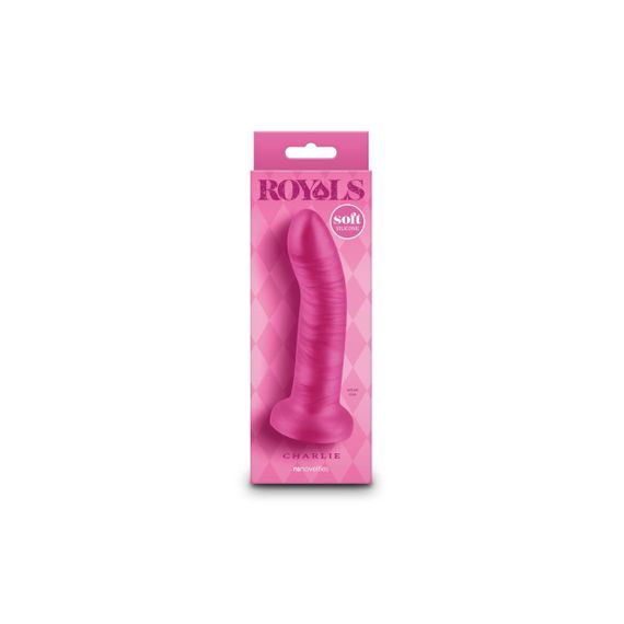 Дилдо NS Novelties Royals - 5" Charlie - Metallic Pink Sex Aura | Зображення 3