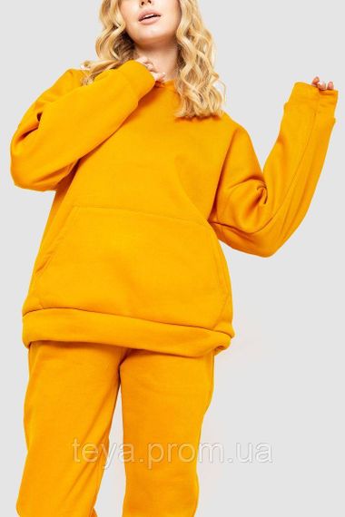 Спортивний костюм жіночий на флісі, колір гірчичний, розмір XXL-XXXL FA_008426 | Зображення 1