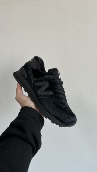 Кросівки зимові низькі New 574 Black Хутро  , В'єтнам зима 4055 42 26,5 | Зображення 5