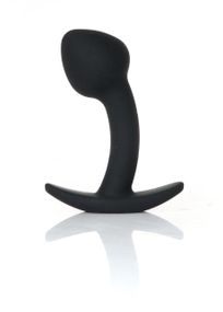 Анальна пробка - Silicone Black Curved Plug S sexstyle